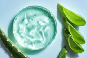 A Babosa (Aloe Vera) pode ser aplicada topicamente, consumida em suco ou usada em forma de gel. 